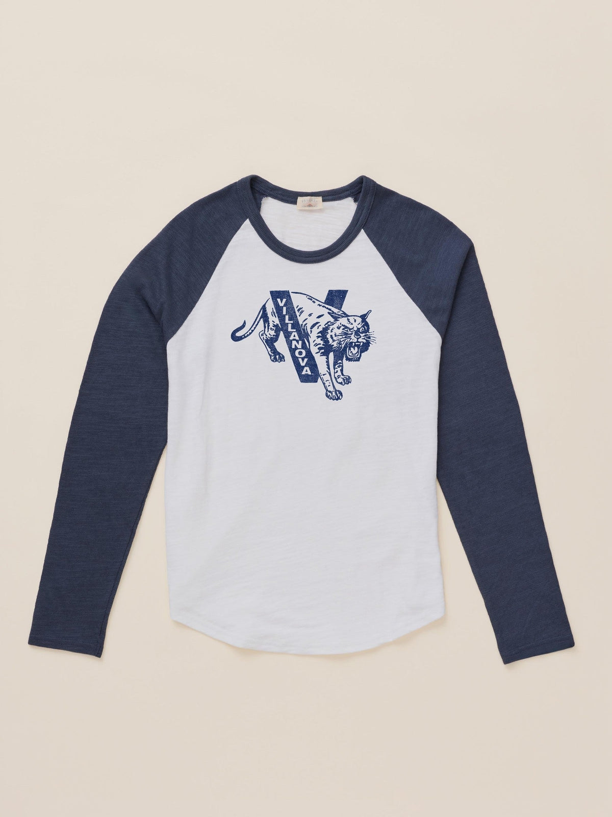 Villanova University Sunwashed Organic Raglan Long-Sleeve - Blue Nights