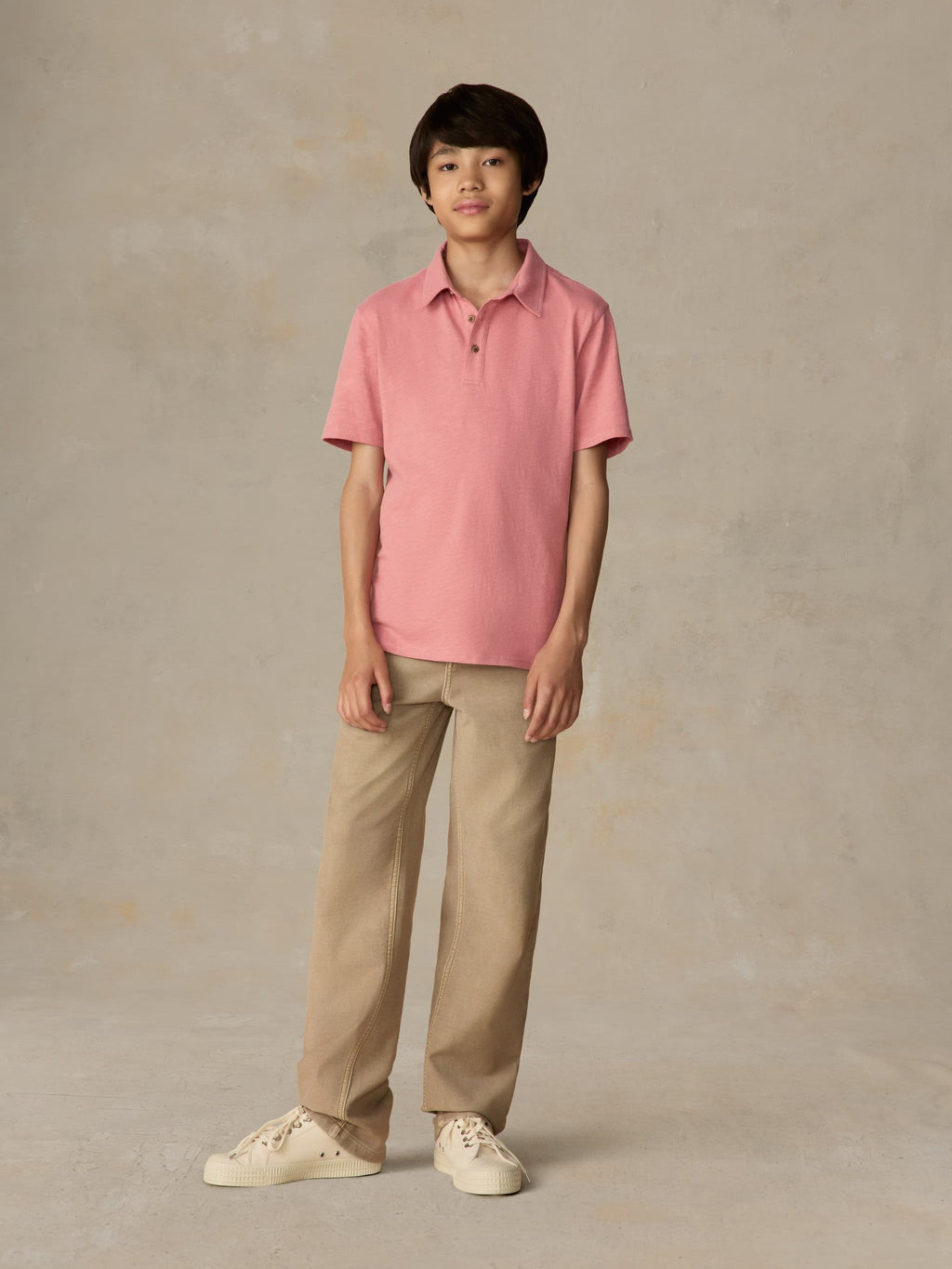 Big Kids Sunwashed Tee Polo - Faded Flag