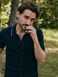 Short-Sleeve Sweater Shirt - Abyss Navy