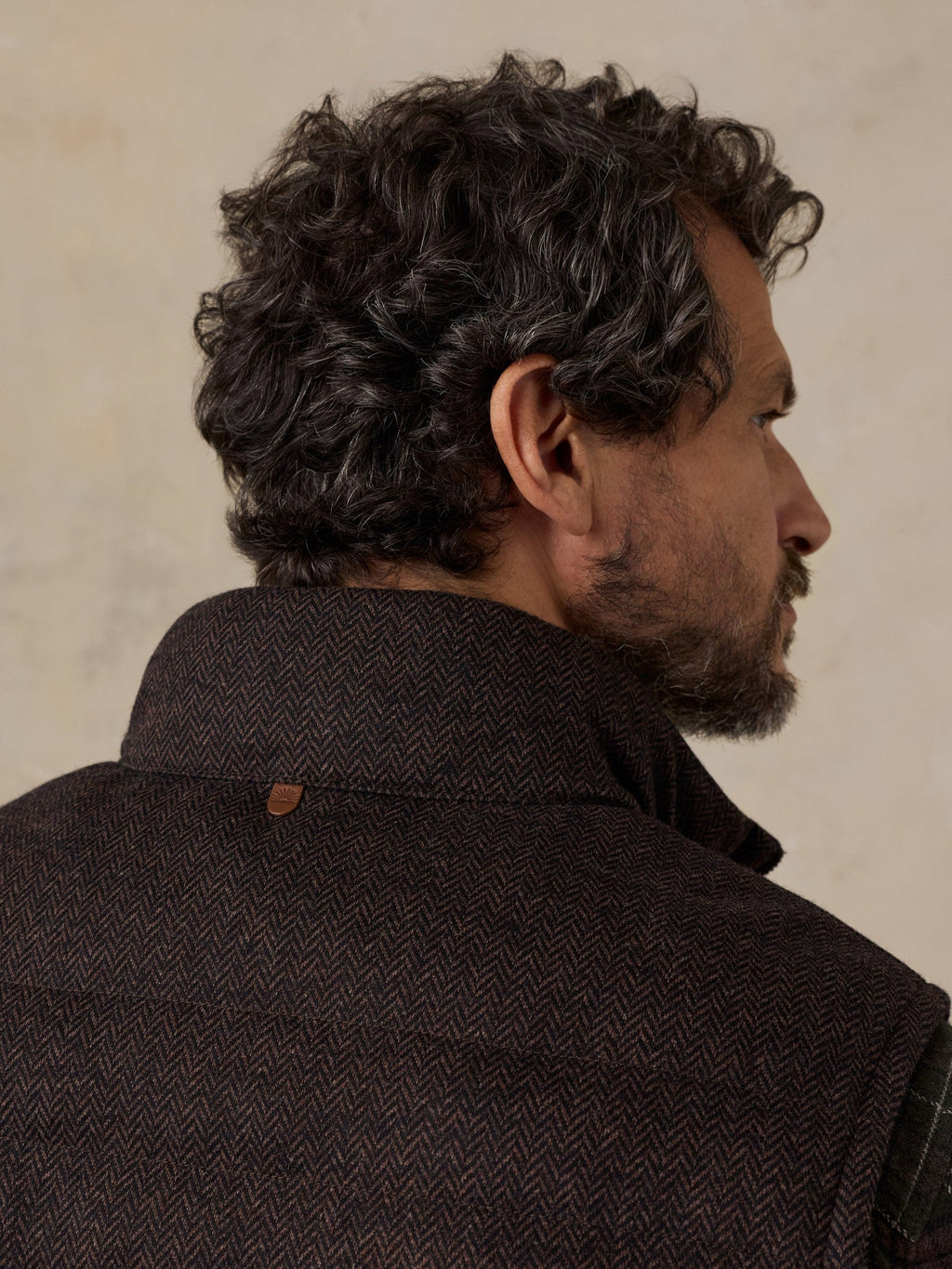 Teton Valley Vest - Brown Herringbone