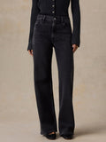 Regenerative Cotton Denim Wide Leg - Black Quarry Wash