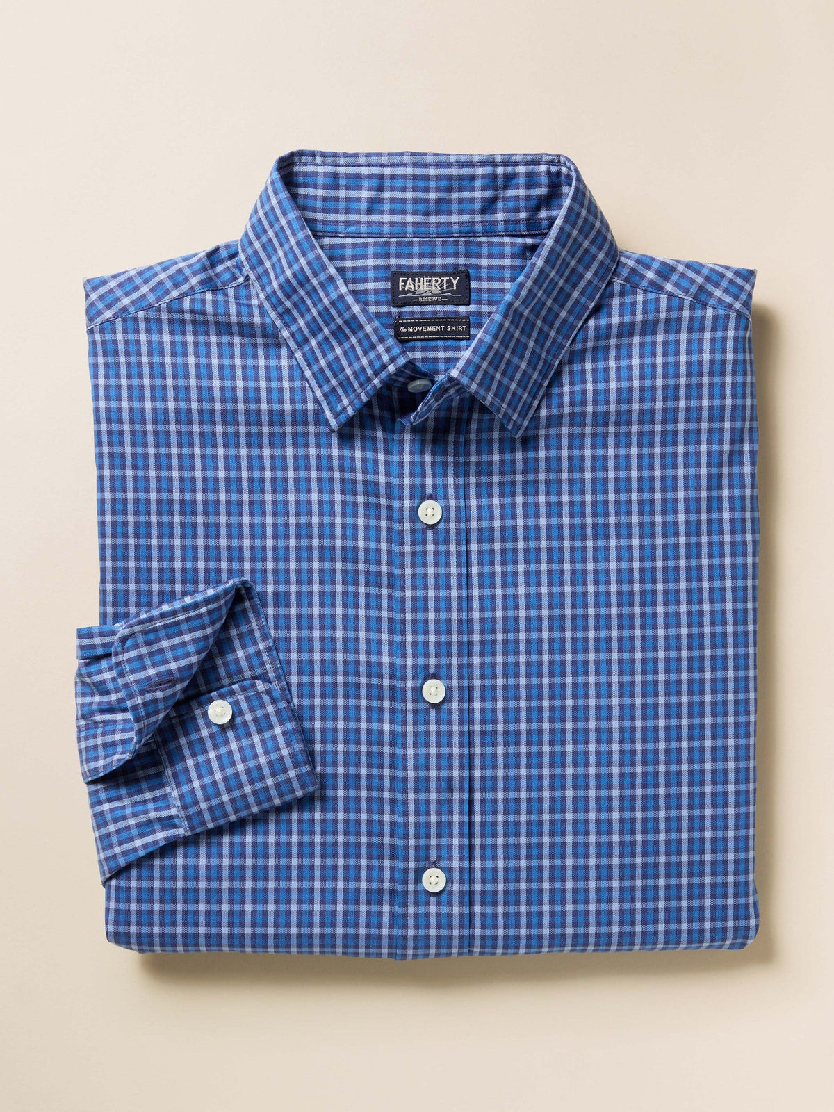 The Movement Shirt - Navy Feather Gingham