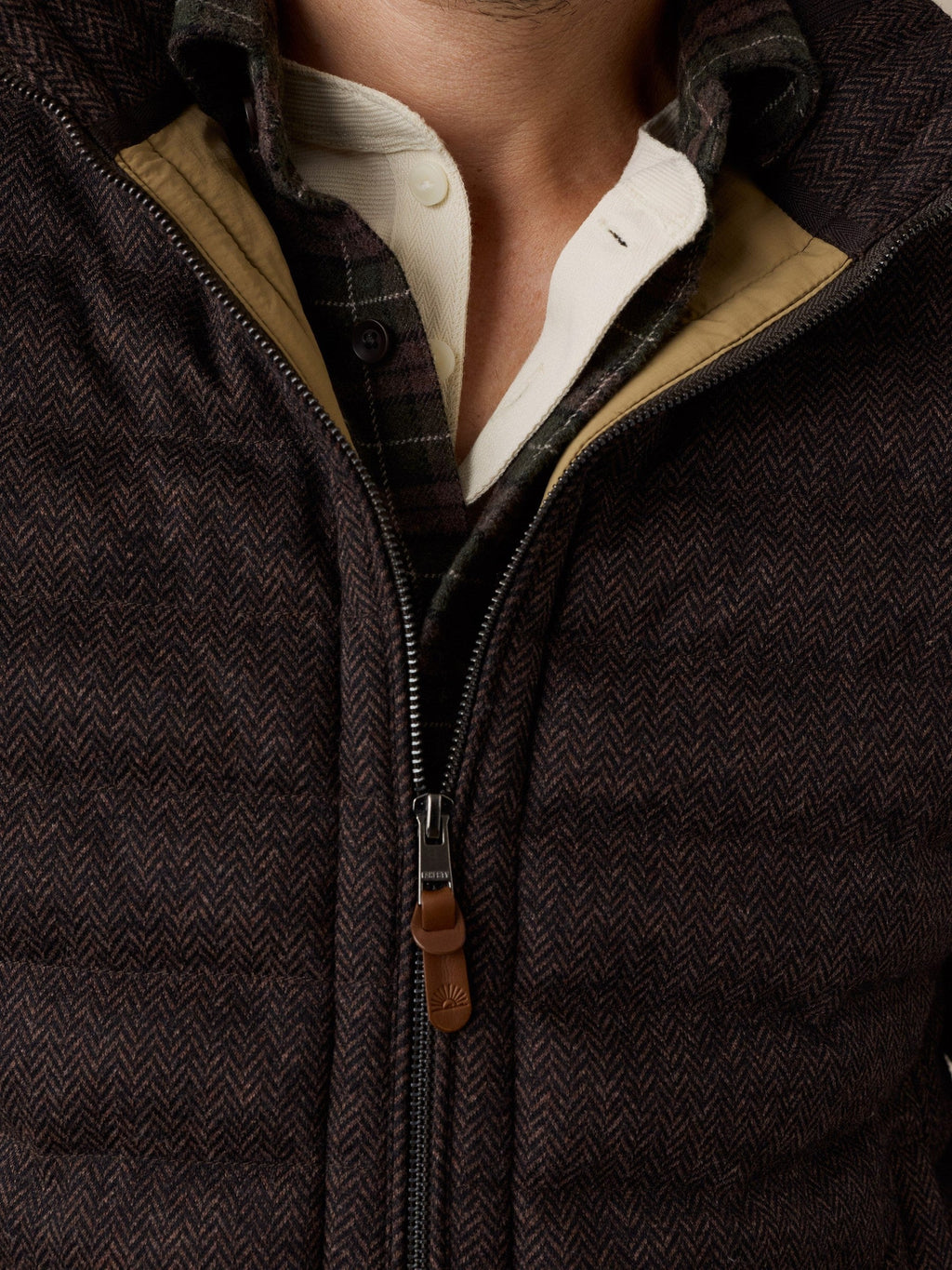 Teton Valley Vest - Brown Herringbone