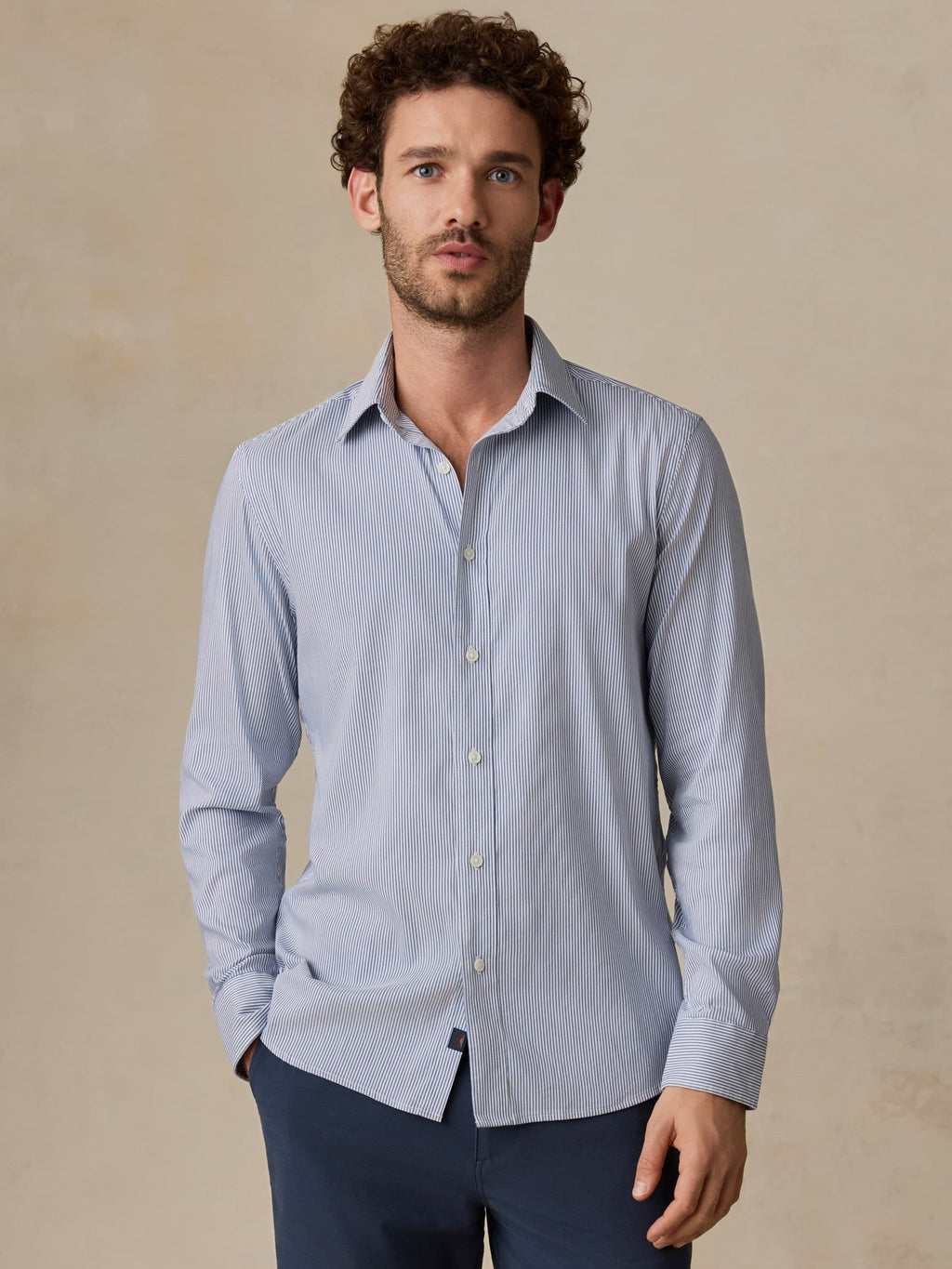 The Movement Shirt - Sapphire Cloud Stripe