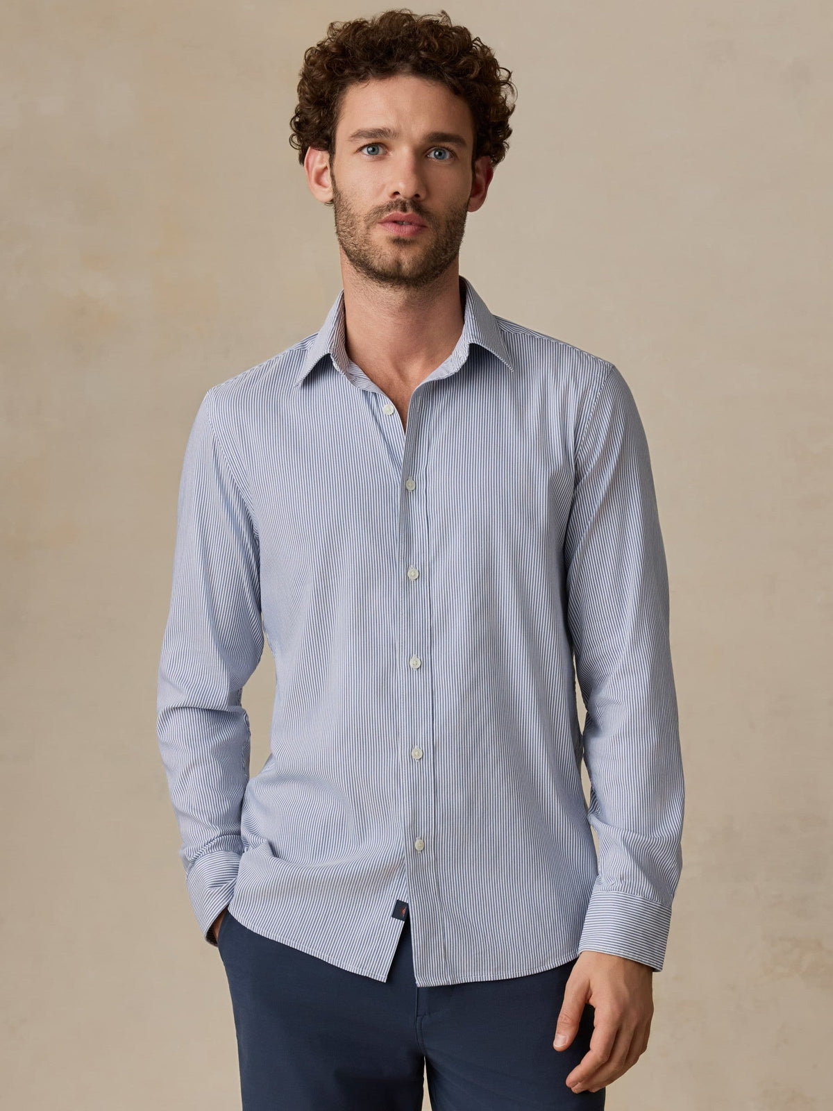 The Movement Shirt - Sapphire Cloud Stripe