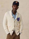 NY Knicks Marled Cotton Cardigan - Ivory