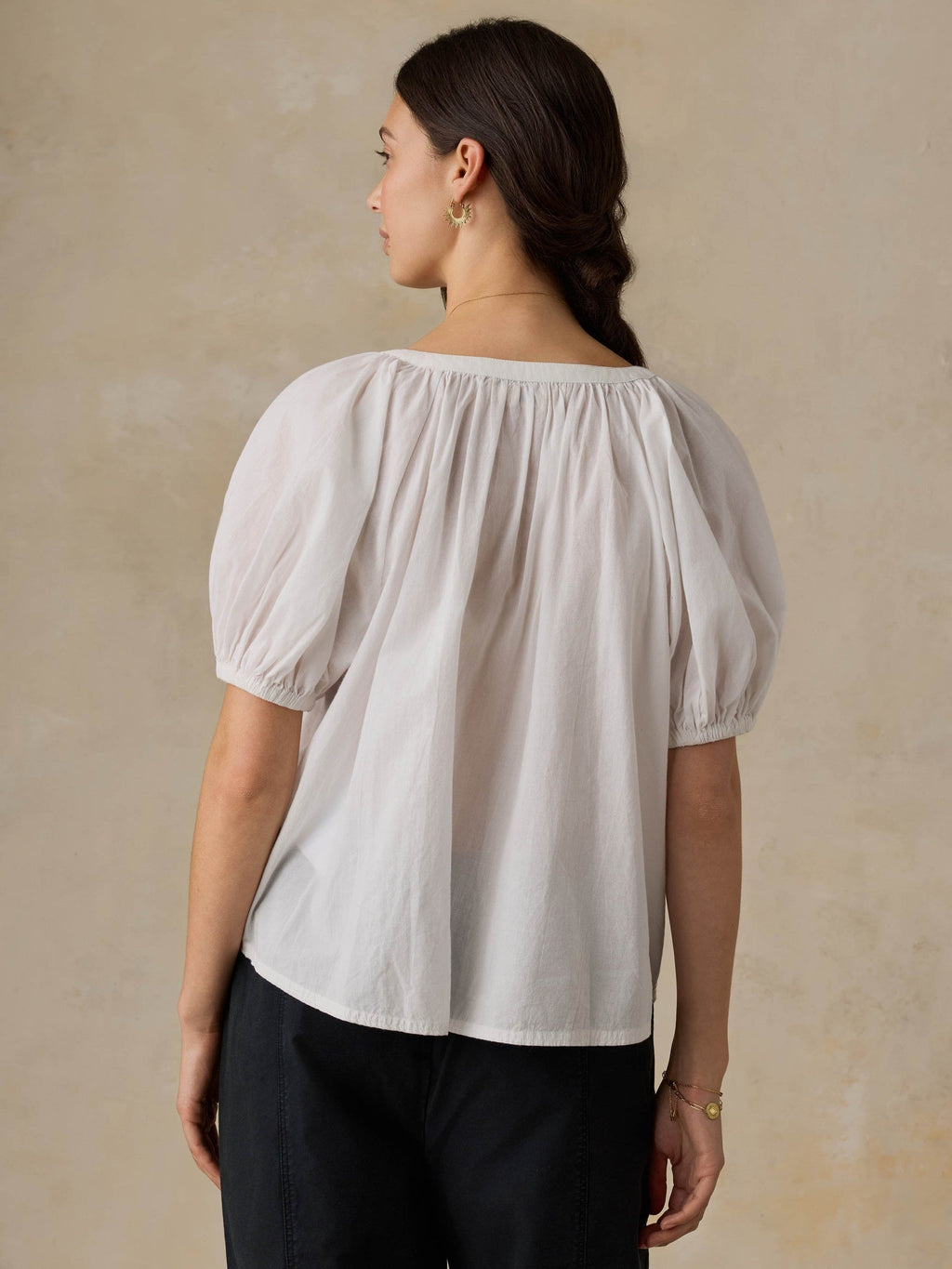 Voile Lettie Top - White