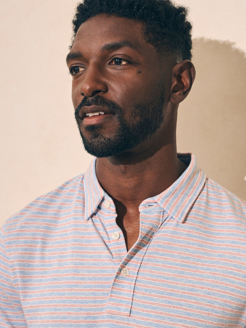 Short-Sleeve Movement Polo - Horizon Line Stripe