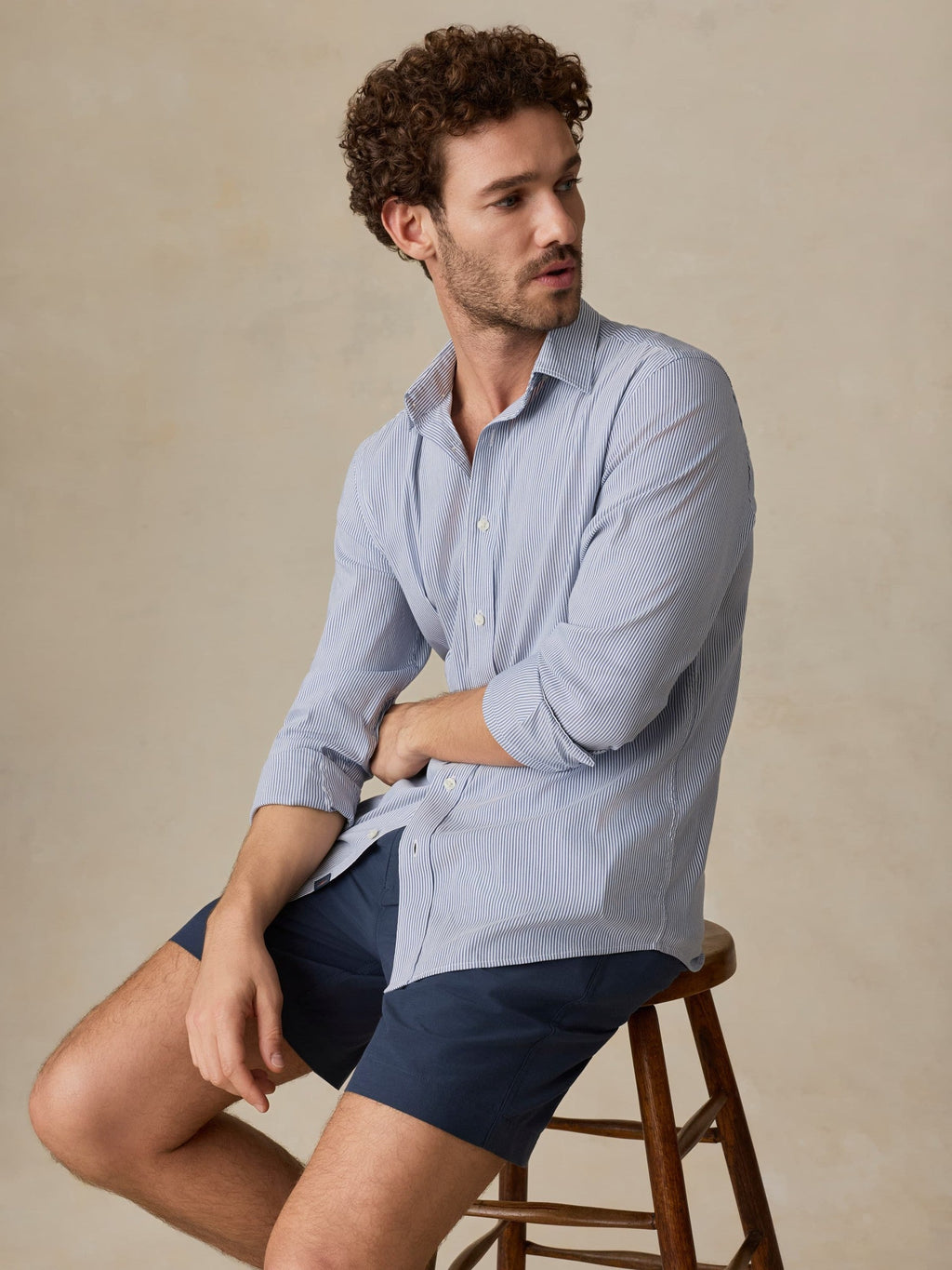 The Movement Shirt - Sapphire Cloud Stripe