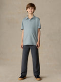 Big Kids Sunwashed Striped Tee Polo - Mountain Wind Stripe