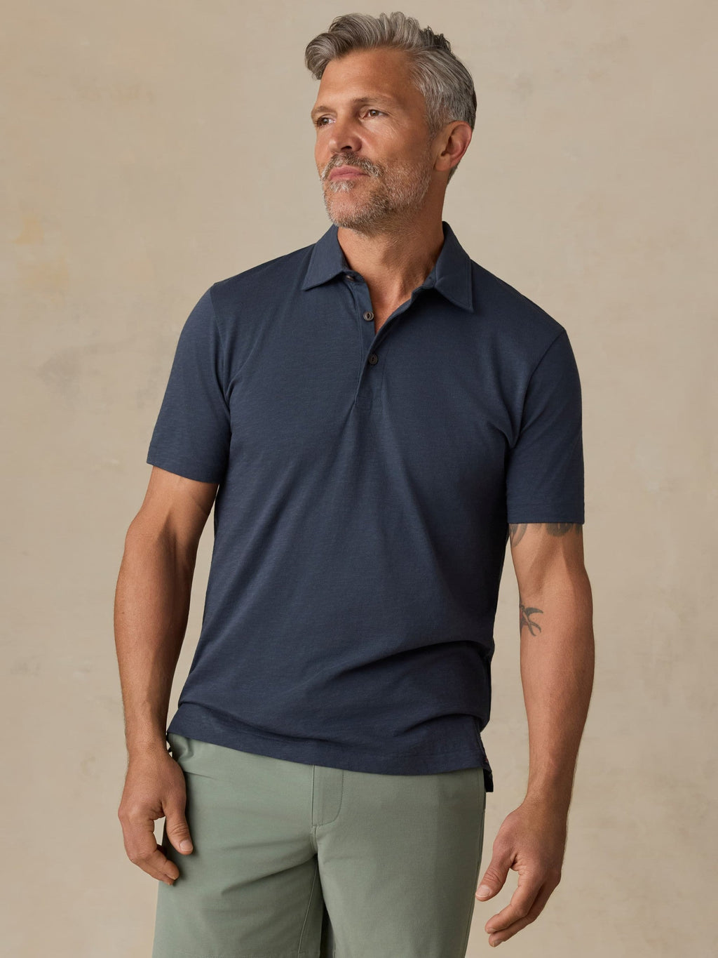 Sunwashed Tee Polo - Dune Navy