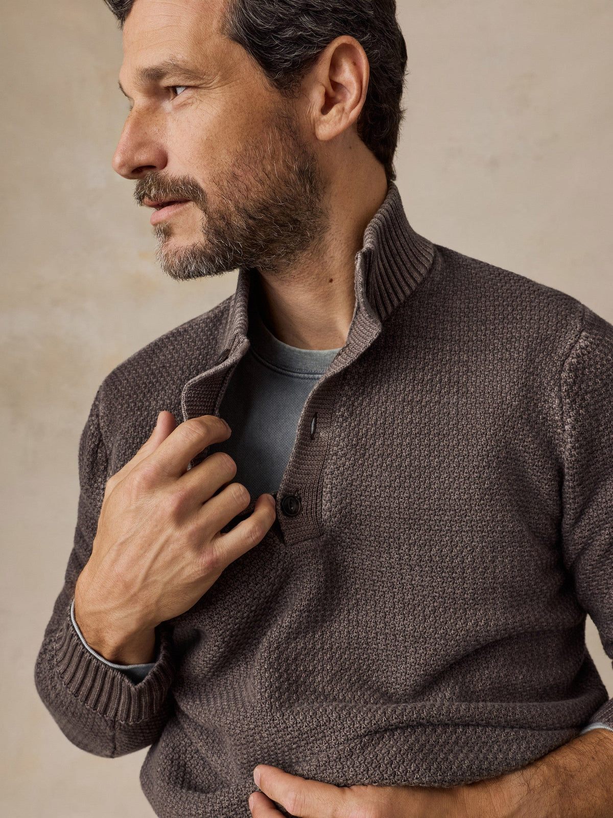 Sunwashed Dockside Quarter Button - Coast Brown