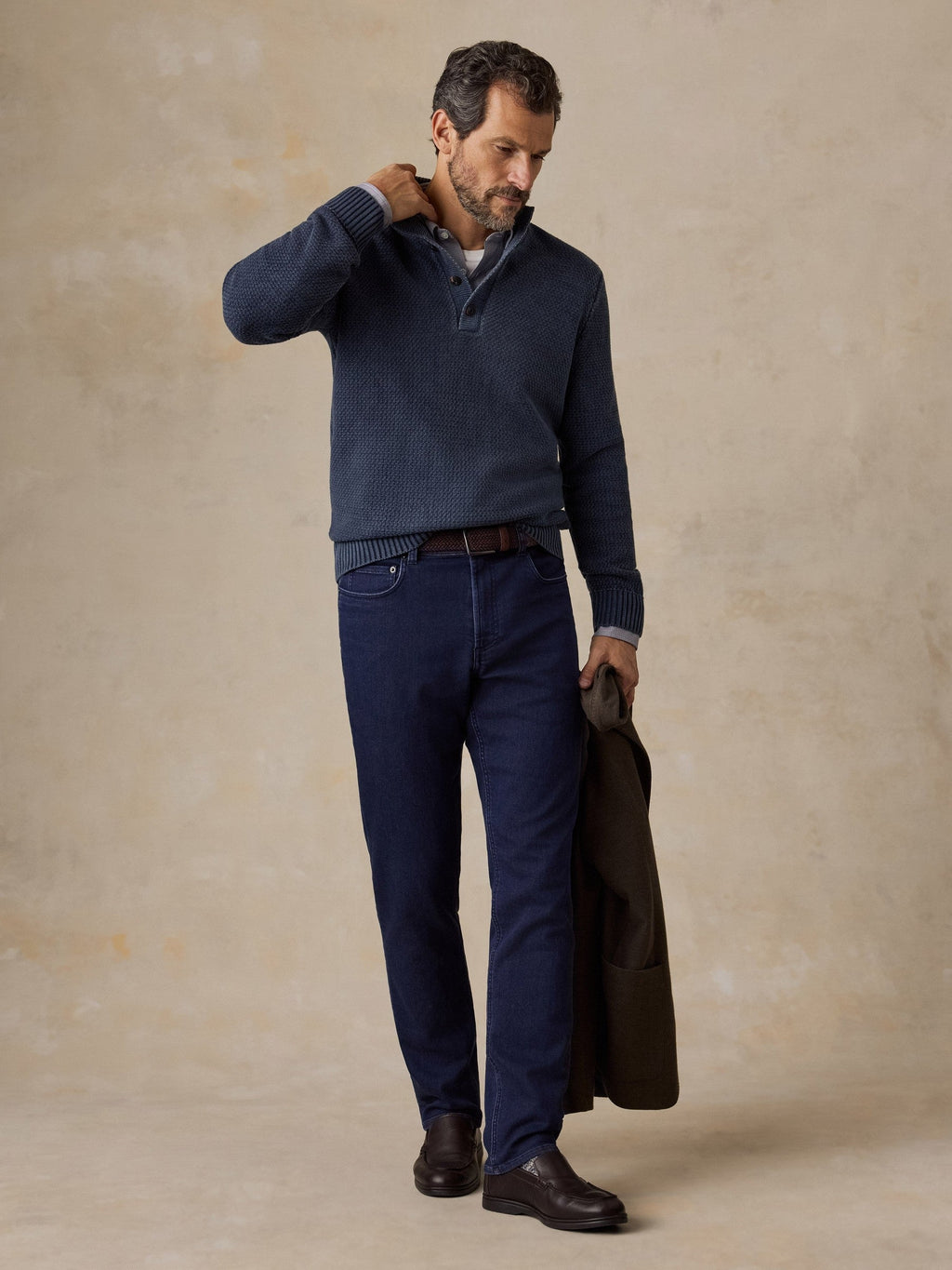 Sunwashed Dockside Quarter Button - Abyss Navy