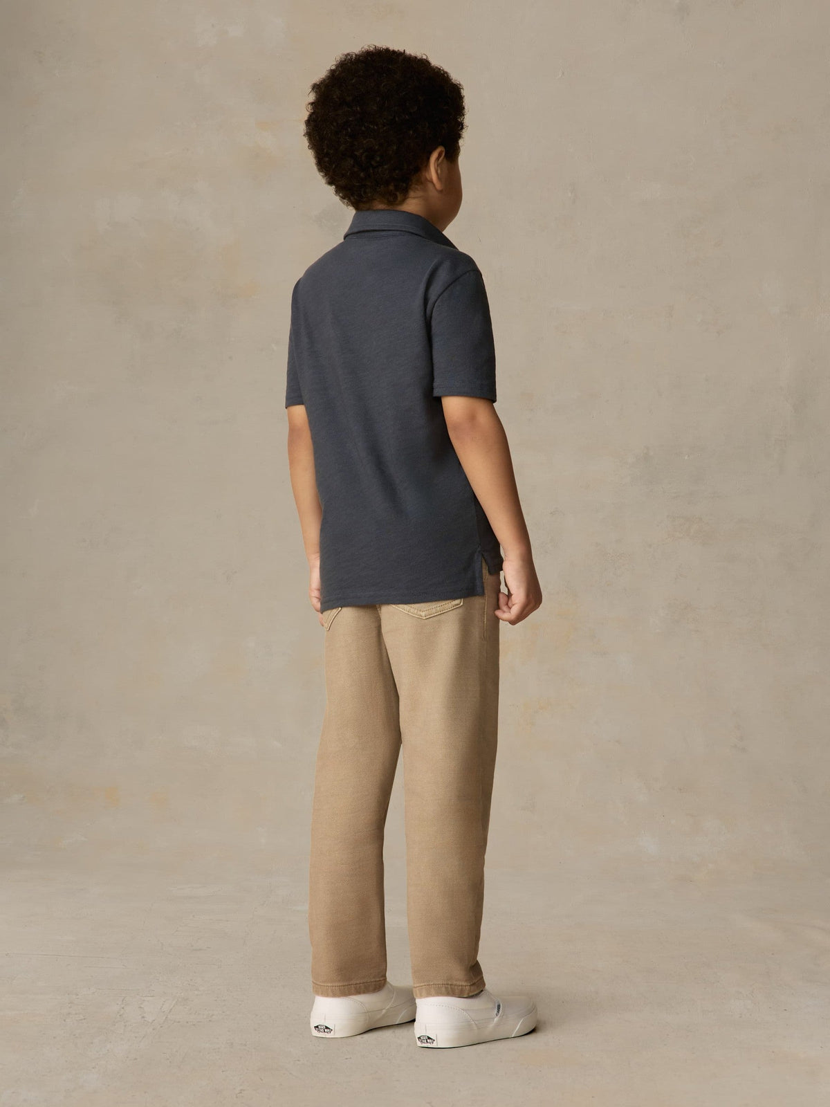 Little Kids Sunwashed Tee Polo - Dune Navy