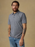 Sunwashed Tee Polo - Dune Stripe Navy