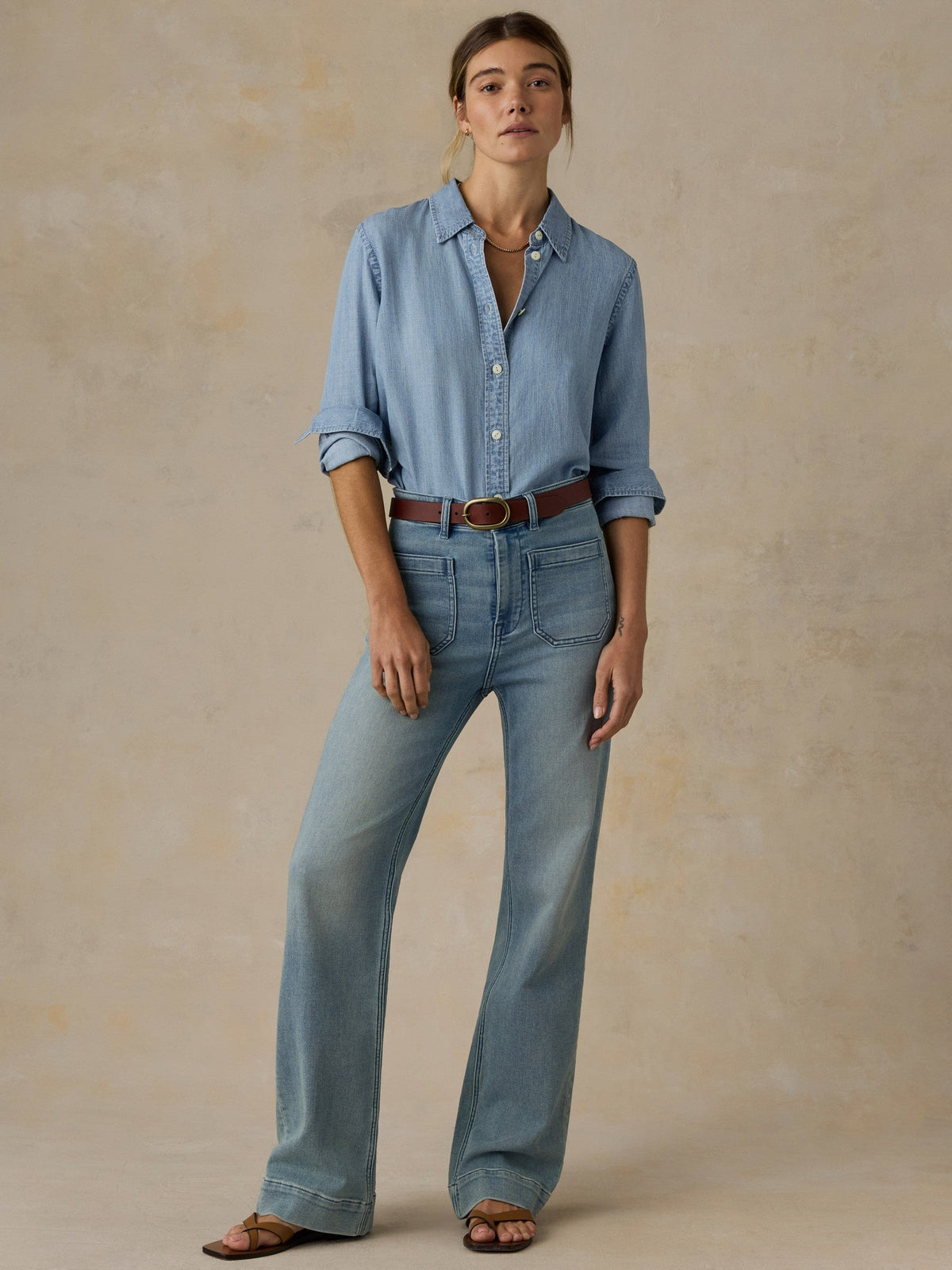 Tried & True Chambray Shirt - Mid Wash