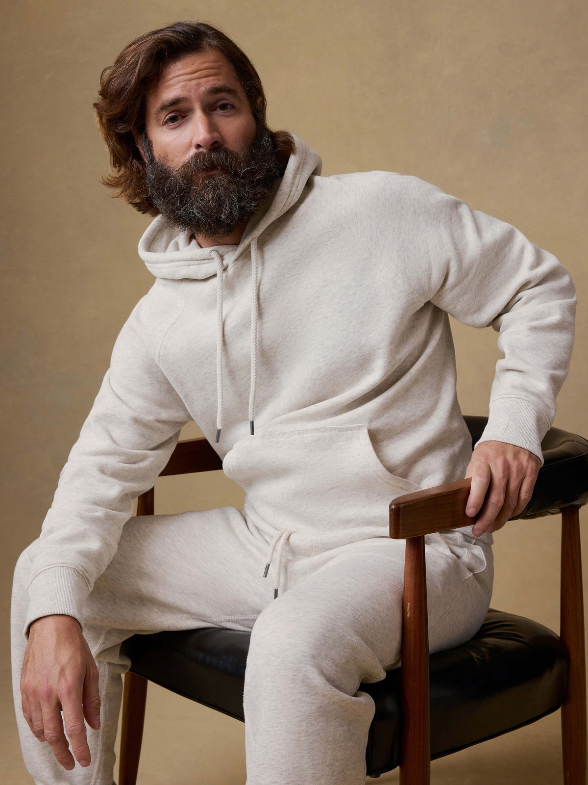 High Standard Fleece Hoodie - Antique Ivory Heather