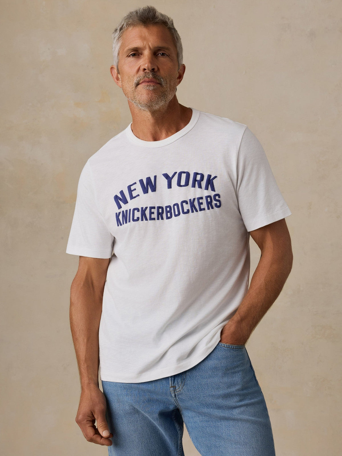 NY Knicks Sunwashed Regenerative Tee - White