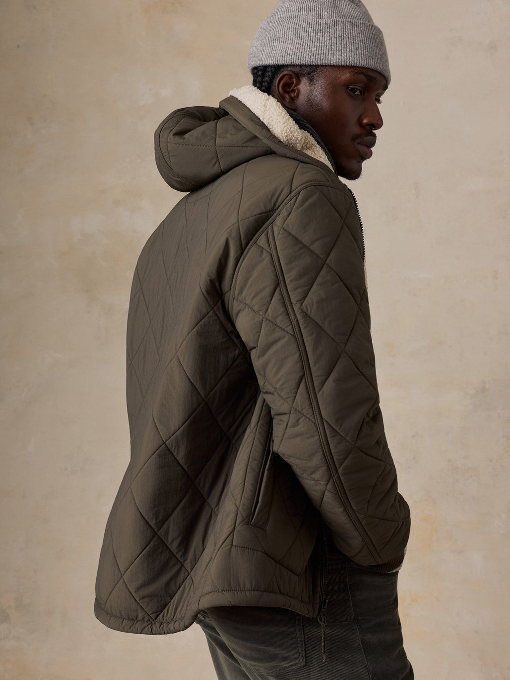 Quilted Hooded Jacket - Dusk Forest