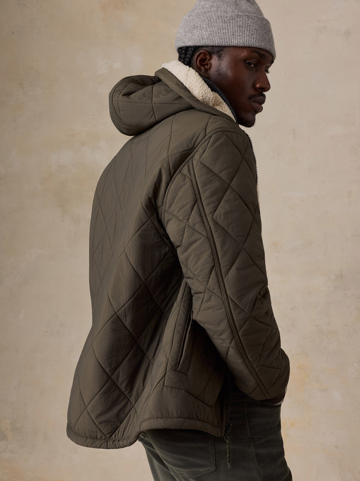 Quilted Hooded Jacket - Dusk Forest