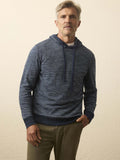 Sunwashed Organic Hoodie - Navy Stream Stripe