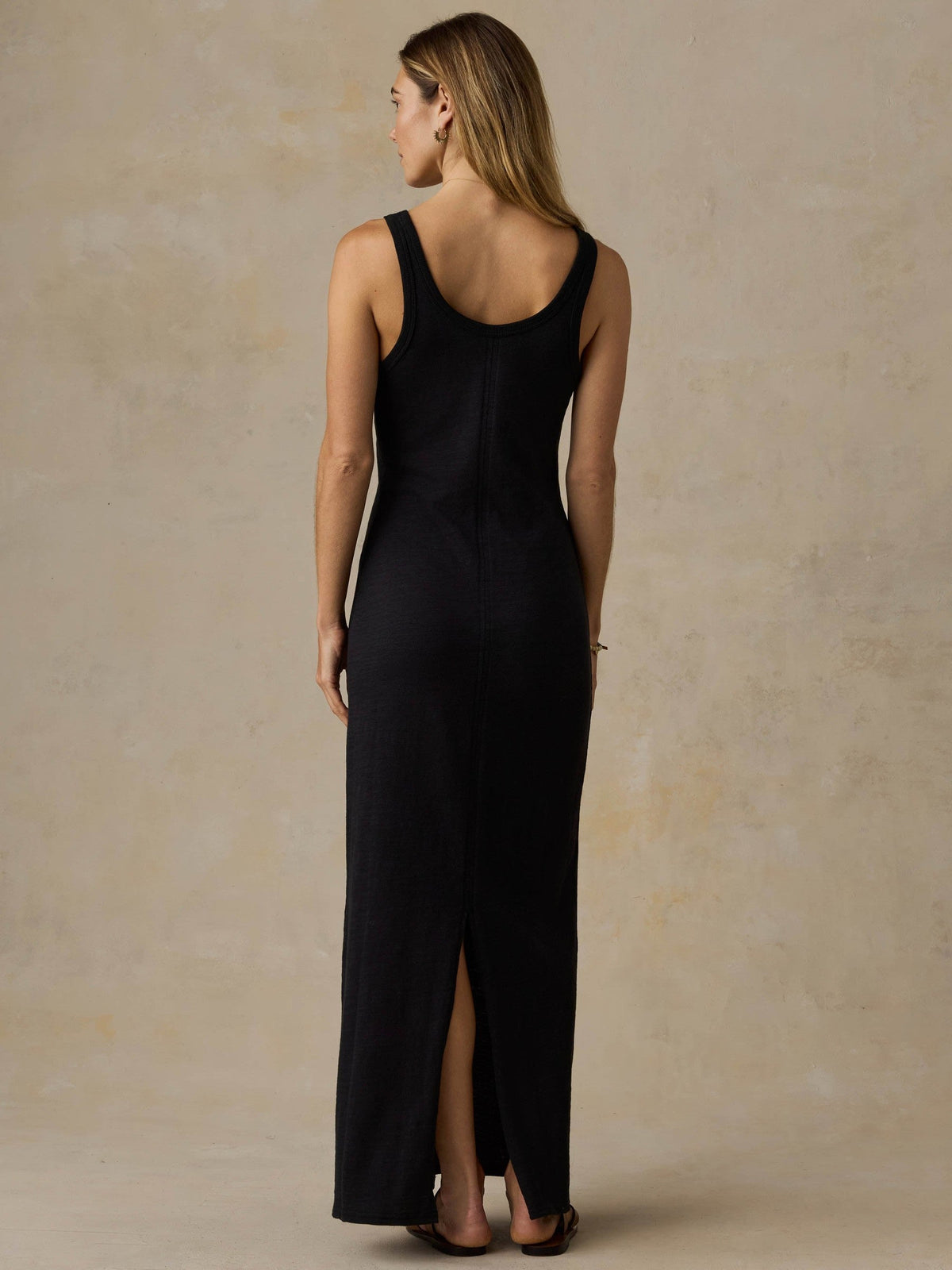 Sunwashed Organic Pocket Tank Dress - Black