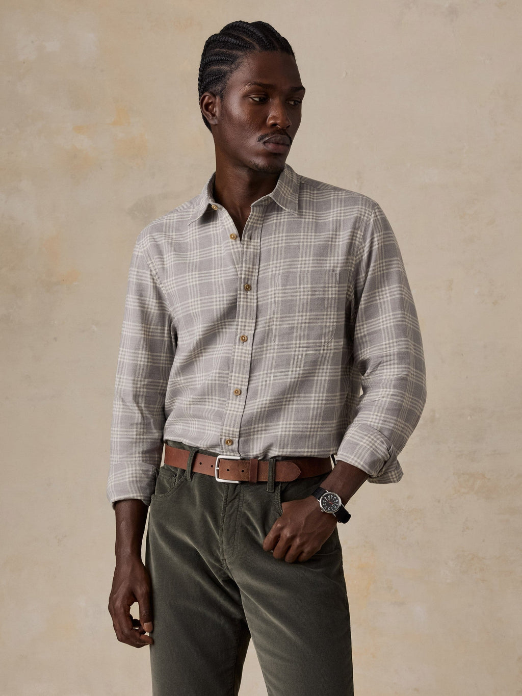 Timberline Brushed Twill Shirt - Open Tundra Plaid