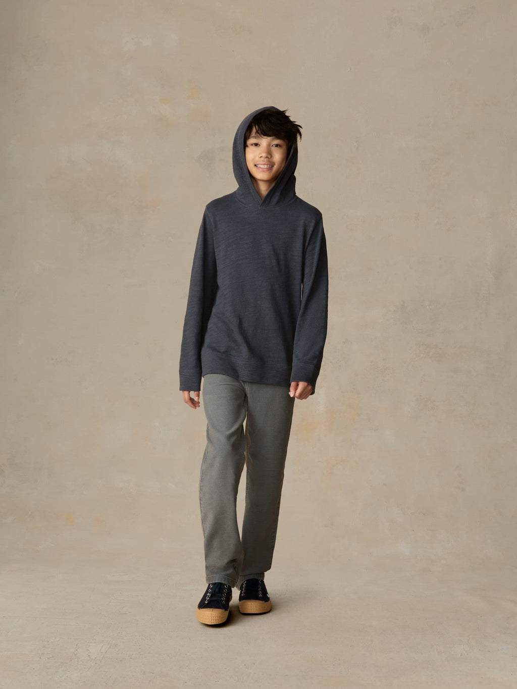 Big Kids Sunwashed Organic Hoodie - Blue Nights