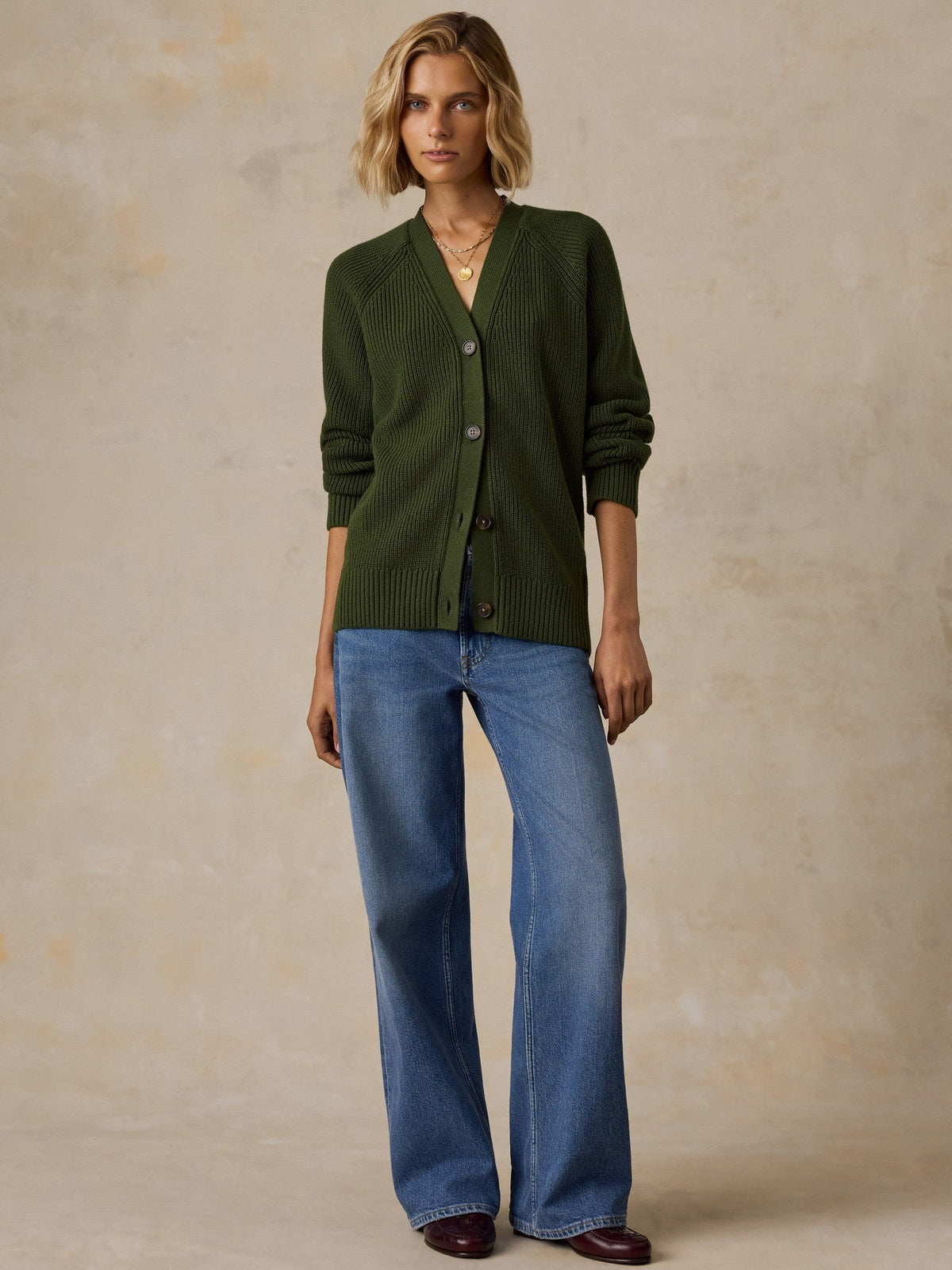 Northshore Cardigan - Deep Green